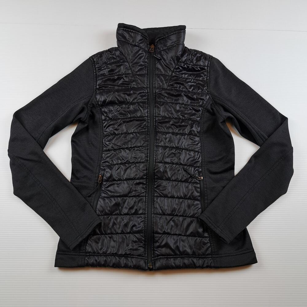 The North Face Jacket Womens Small Black Quilted Softshell Full Zip Puffer Coat